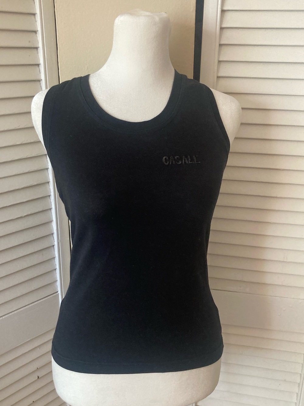 Women's Black Ribbed Tank Top